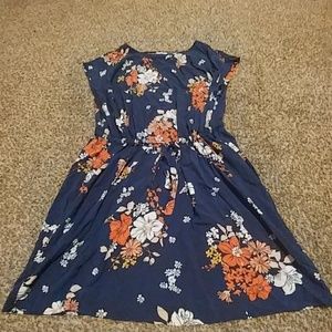 Old Navy blue floral print dress